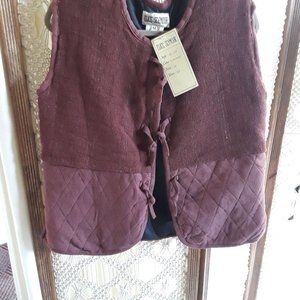 VINTAGE ELICE SEYMOUR COTTON QUILTED VEST SIZE MED PURPLE